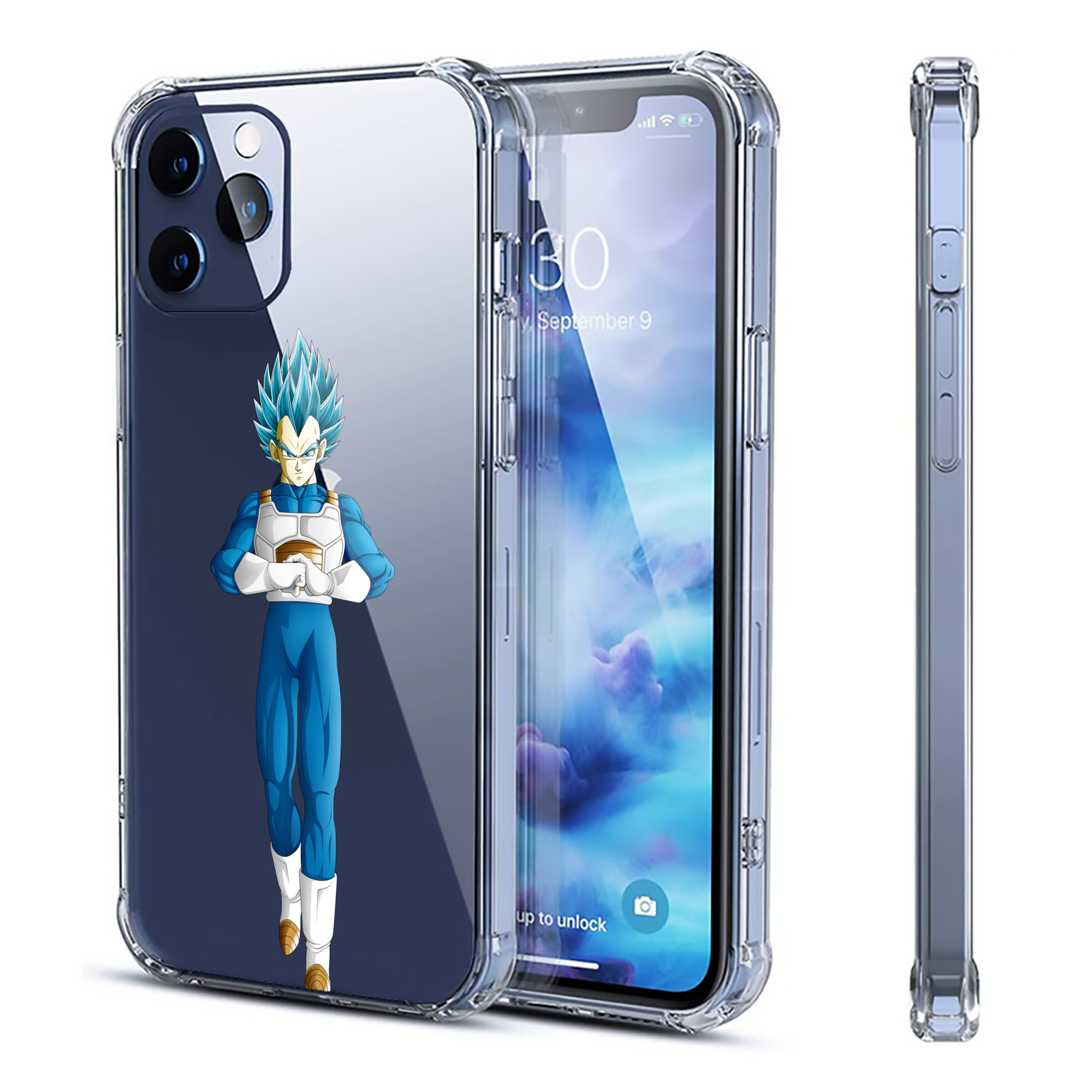 （画像用） ドラゴンボール ベジータ四世（Bejīta Yonsei）DRAGON BALL Vegeta IV 【iPhone 12シリーズ対応】透明スマホケース（クリアソフトケース）